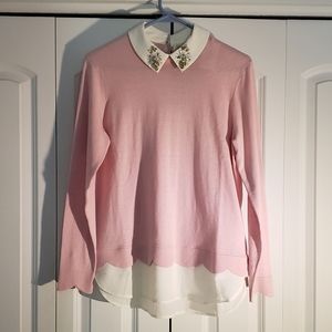 Ted Baker collared scalloped blouse